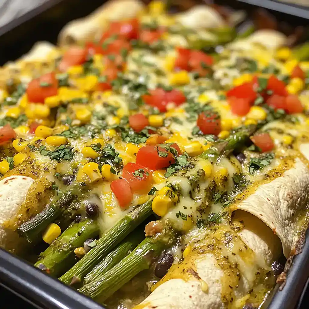 Spring Vegetable Enchiladas with Salsa Verde Recipe