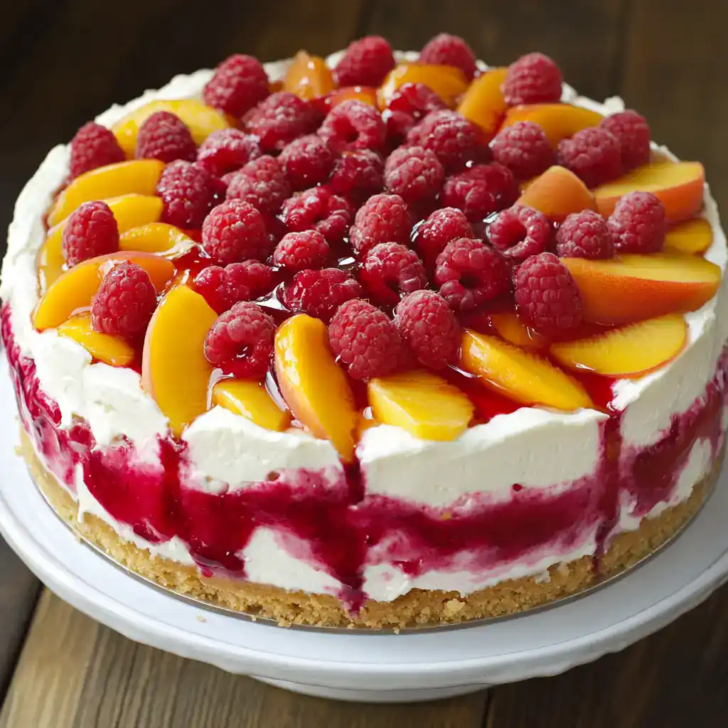Peach Melba Cheesecake Recipe