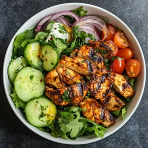 Grilled Chicken Tikka Salad Bowl